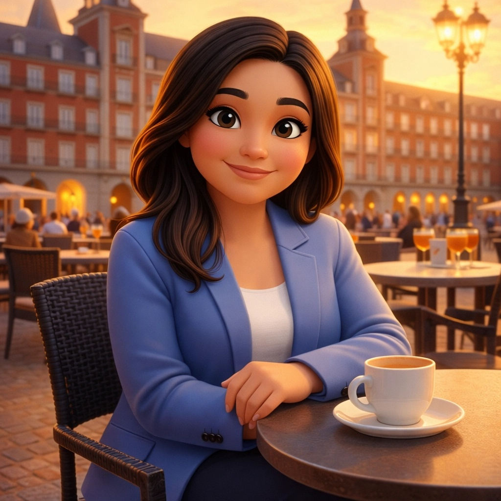 Retrato ilustrado de Estefany Palma
